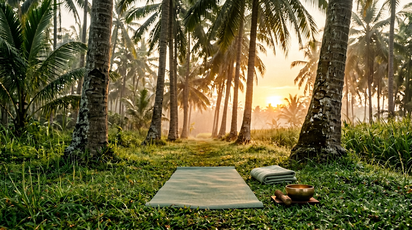 日出椰林瑜伽